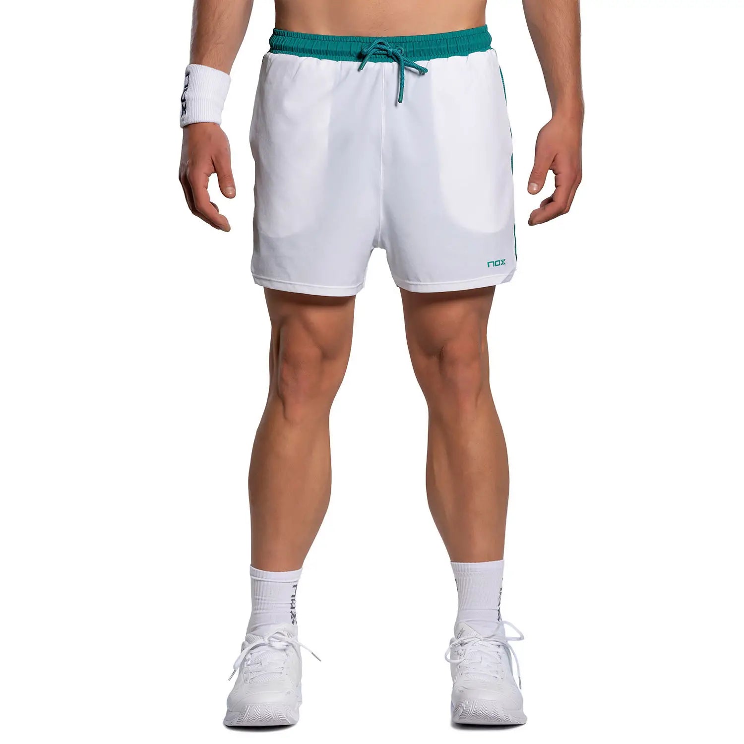 NOX Shorts Herr PRO White/Ivy Green