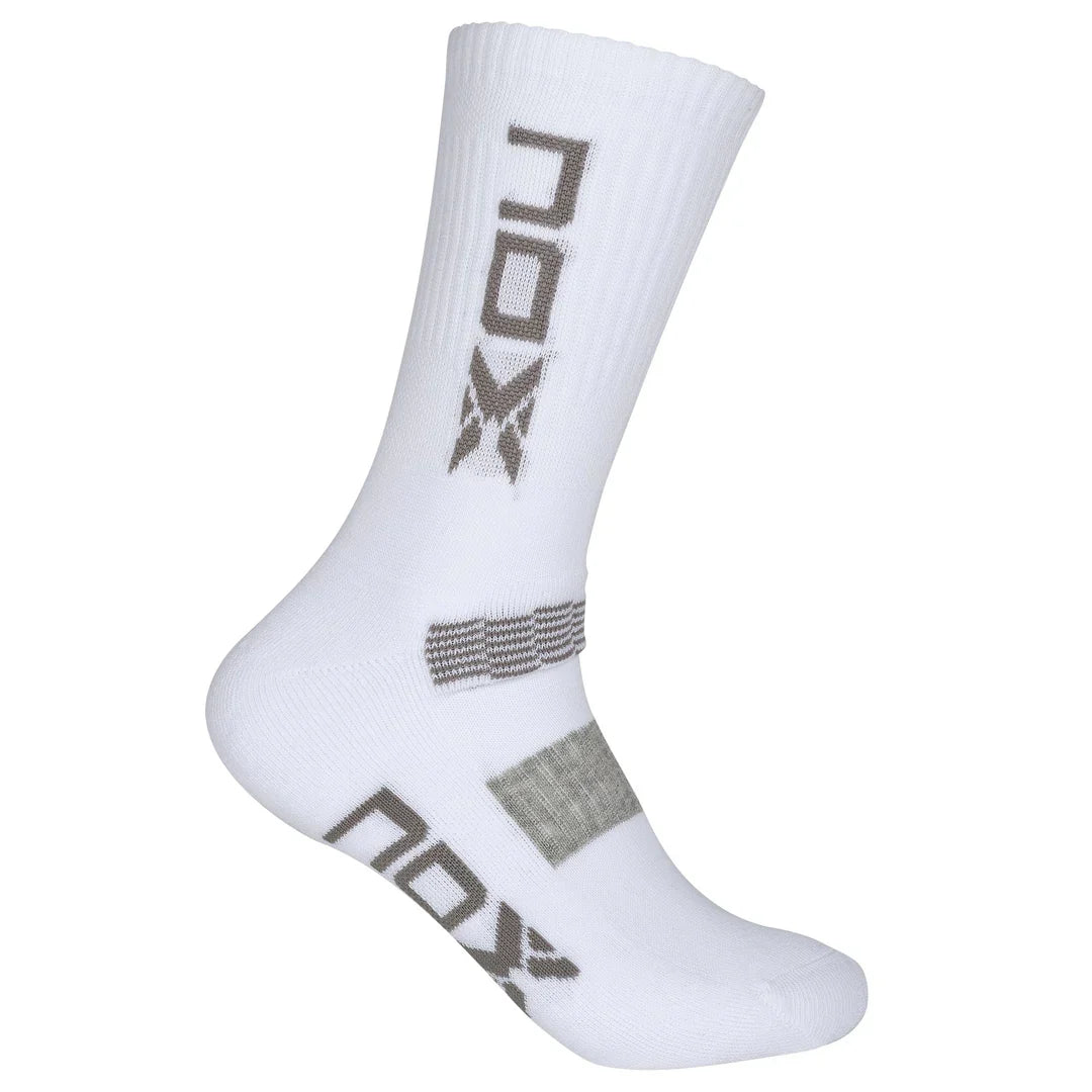NOX Tekniska Padelstrumpor Vit/Grå